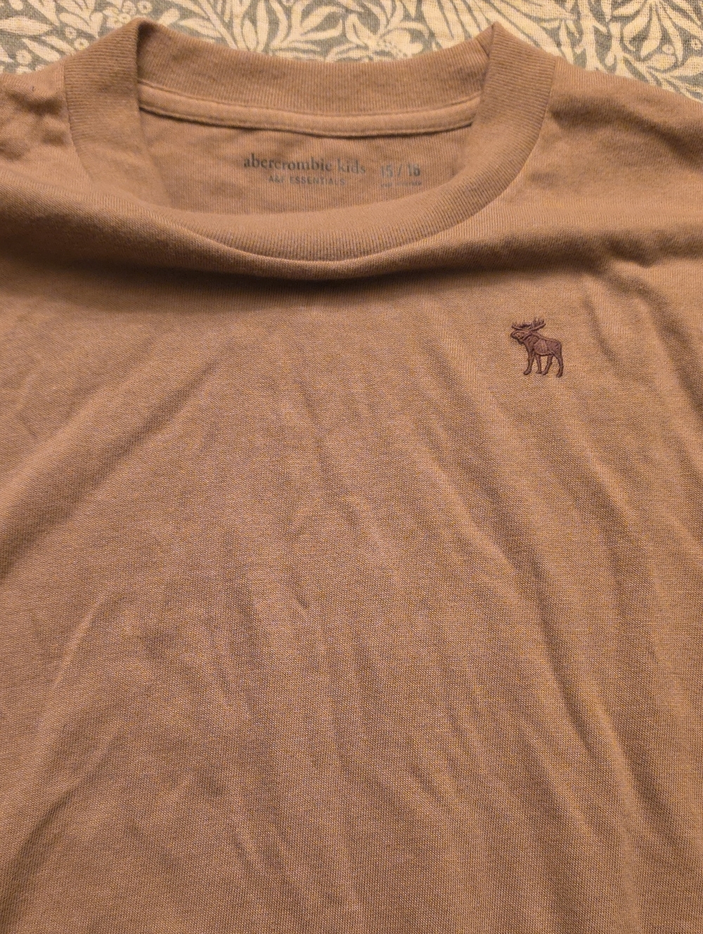 abercrombie kids brown Long-sleeve tee with embroidered moose